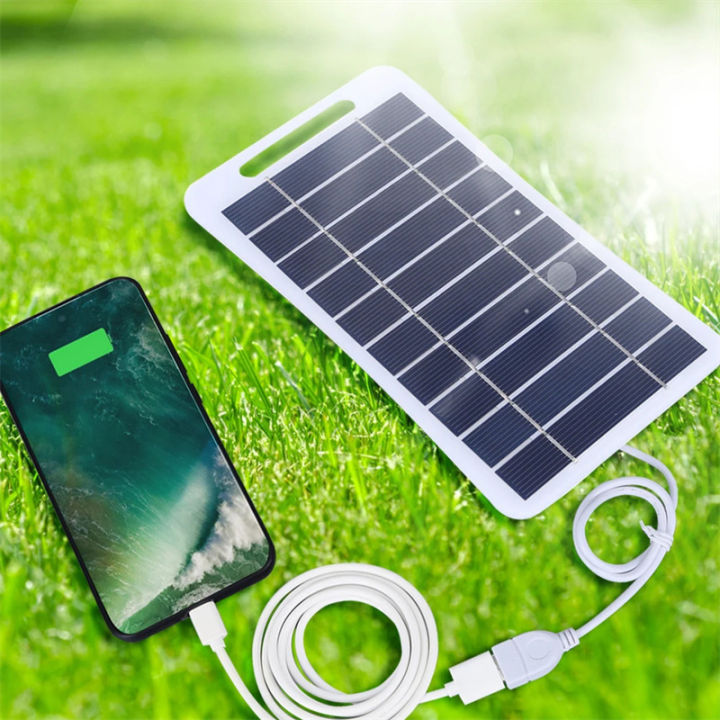 2W 5W Solar Panel With USB Waterproof Outdoor Hiking And Camping Portable Battery Mobile Phone Charging Bank Charging Panel 5V