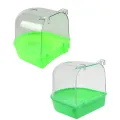 New Pet Bird Bath Box Parrot Bathing Tub Cage Accessories for Parakeet Canary Conure Birds Accessories  Parrot Bath  Pigeonc. 