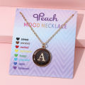Fashionable Temperature-Sensitive Color-Changing 26 Letters Pendant Necklace Zinc Alloy Mood Regulation Chain Jewelry Accessory.