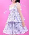 Ladies Casual Frocks/Women's Dresses/Polka Dot Design/White Dress. 
