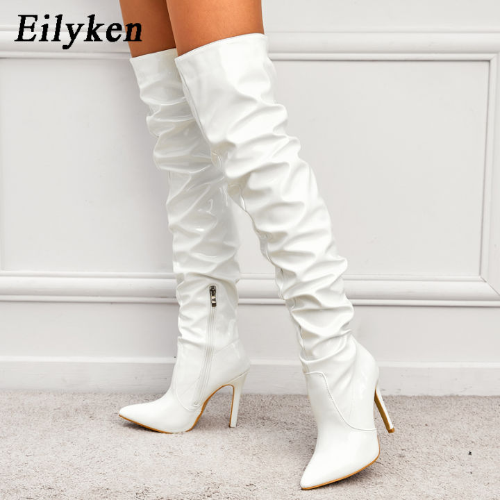 Eilyken%20Red%20Women%20Over%20The%20Knee%20Boots%20High%20Heels%20Patent%20Leather%20Solid%20Pointed%20Toe%20Stiletto%20Side%20Zipper%20Sapatos%20Femininos%20-%20Image%203