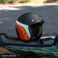 Motorcycle Helmet - Origine Classic Matt Black - Vintage Helmet. 