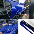 Ultra Glossy PET Blue Forged Carbon Fiber Vinyl Wrap Film Self Adhesive Car Motorcycle DIY Sticker Decal With Air Release. 