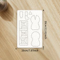 YOMDID 1pc Log Cabin Skirt Cat Patchwork Quilting Template DIY Cat Pattern Sewing Template Handmade DIY Tracing Tool.