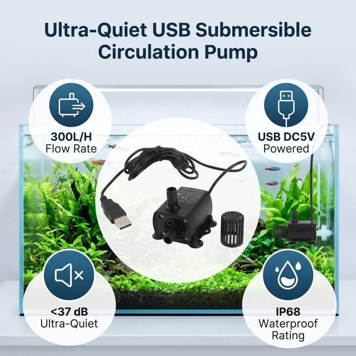 USB%20DC5V%204.8W%20Ultra-quiet%20Mini%20Brushless%20Water%20Pump%20Waterproof%20Submersible%20Fountain%20Aquarium%20Circulating%20300L/H%20Lift%20300cm%20-%20Image%205