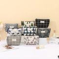 New Canvas Cosmetic Bags Zipper Opening Key Card Holder Cartoon Student Pencil Case Coin Purse Ladies Hand Portable Storage Bag.