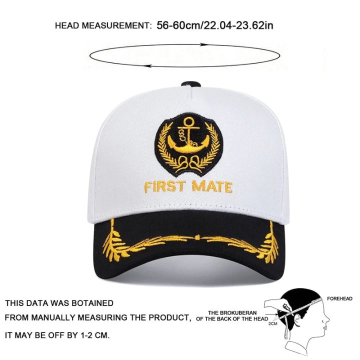 Unisex%20CAPTAIN/FIRST%20MATE%20Letter%20Embroidery%20Baseball%20Caps%20Spring%20and%20Autumn%20Outdoor%20Adjustable%20Casual%20Hats%20Sunscreen%20Hat%20-%20Image%202