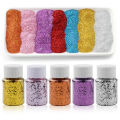 30g/Bottle Holographic Colorful Hexagon Shape Chunky Nail Glitter Sequins Sparkly Flakes Slices Manicure Body/Face Glitter. 
