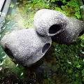 1pc Aquarium Cichlid Stone Ceramics Rock Cave Aquarium Fish Tank Pond Shrimp Breeding Ornament Landscaping Decoration Marbles.