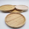 12 inch Large Size   Round Deep Wooden tray  Plates Dishes Dinnerware Set hotel restaurant office hone ( without color ). 