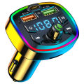 Car MP3 Player Bluetooth 5.0 FM Transmitter Handsfree Car Radio Modulator with Built-in Mic USB Quick Charge Adapter for Car. 