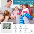 Indoor LCD Digital Temperature Humidity Meter Wall Desk Clock Children Room Hygrometer With Desk Stand By BeBosLook. 