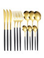 12pc Thin stainless steel cutlery set Portugal steak knife and fork dessert spoon coffee spoon.