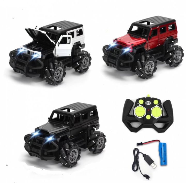 1:20 Scale Remote Control Car,  Metal drift jeep with remote control Non-Slip Off-Road Toy Car with Friction Powered Wheels & openable door and bonnet
