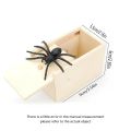 1PC New Trick Spider Funny Scare Box Wooden Hidden Box Prank Trick Horror Spiders Fun Game Halloween Party Decoration s.