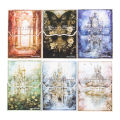 Beautiful day material paper Alice's fantasy series fantasy background notebook material 50 sheets into 6 types. 