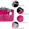 Make up Organizer Insert Bag Large Capacity Multi Pocket Cosmetic Bag Portable Multicoloured Travel Insert Handbag Pouch. 