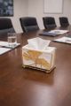 Creative Gold Metal Tissue Holder Storage Organizer Napkin Holder For Dinner Table.