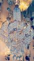 1 Light Crystal Fanoos Hanging Light 24 inch Length 14inch width. 
