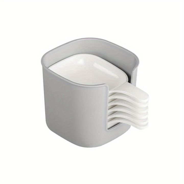 6pcs/Set%20Sauce%20Dish%20Dipping%20Bowls,Plastic%20Seasoning%20Dish%20White%20Square%20Dipping%20Sauce%20Pickle%20Dish%20Spit%20Bone%20Dish%20with%20Handle%20-%20Image%207