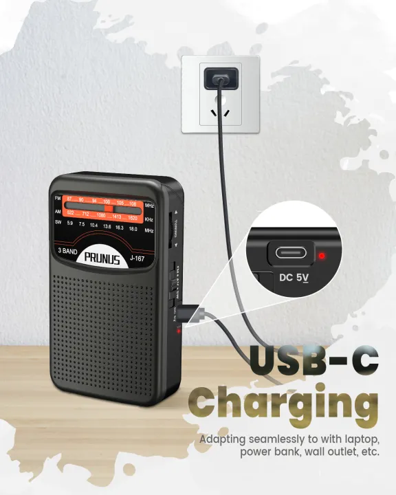 PRUNUS%20J-167%20Portable%20Radio%20AM%20FM%20SW%20with%20500mAh%20Rechargeable%20Battery%20UsB-c%20charging%20Handheld%20Radio%20Walkman%203w%20speaker%20-%20Image%204
