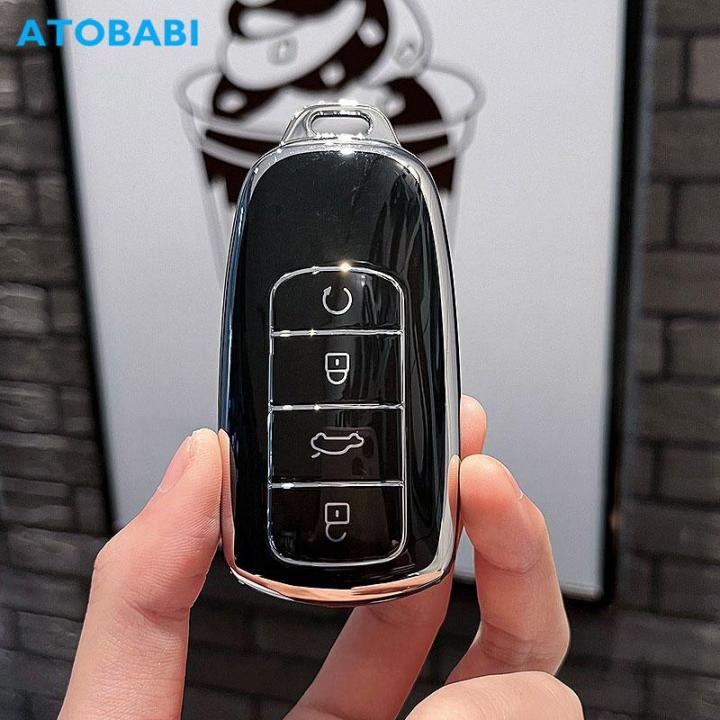 Premium Black & Silver TPU Car Key Fob Cover for Chery Omoda E5, Omoda 5 & Tiggo 7Pro – Stylish Protection, Perfect Fit!