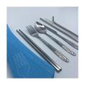 7/3 Pcs Stainless Steel Outdoor Camping Tableware Set Of Pieces Western Food Steak Knife Fork Spoon Creative Cloth Bag Portable. 