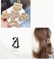 6pcs Korean Minimalist Style Gold Color Hair Catch Clips Women Hair Accessories Metal Hair Catchers. 