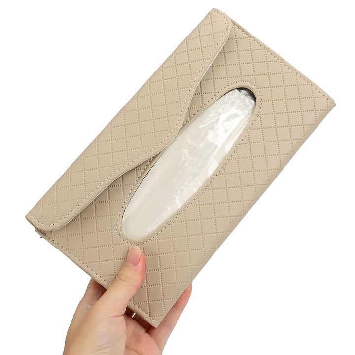 Car%20Visor%20Tissue%20Holder%20-%20Sun%20Visor%20Napkin%20Holder%20Backseat%20Tissue%20Case,%20Premium%20Leather%20Tissue%20Box%20Car%20Tissue%20Holder%20for%20Car%20Sun%20Visor%20&%20Seat%20%20(Beige)%20-%20Image%202