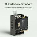 Hagibis 2230 M.2 NVMe SSD Enclosure with Cooling Fan USB 3.2 Gen 2 to NVMe PCI-E M.2 SSD Case for Laptop iPhone 16 Pro 15 iPad.