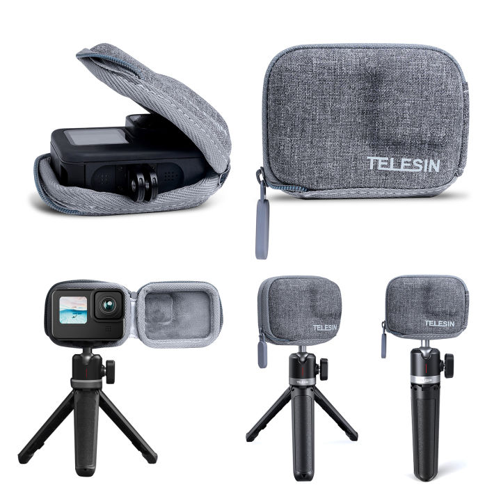 TELESIN%20Mini%20Storage%20Protection%20Bag%20Brushed%20Half%20Open%20Quick%20Release%20Carrying%20Case%20for%20GoPro%2012%20Hero%2011%20for%20GoPro%20Hero%2010%209%20Black%20-%20Image%206