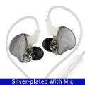 NEW KZ EDC PRO Best In-ear Wired Earphones HIFI Bass Dynamic Monitor 3D Stereo Earbuds Noise Cancel With Detachable Audio Cable. 