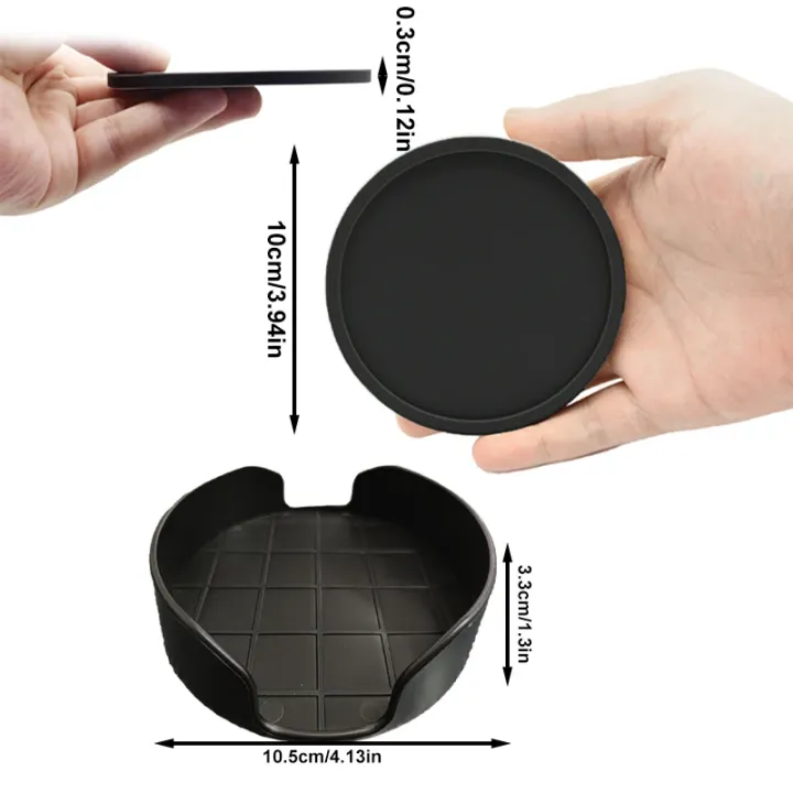 6Pcs%2010cm%20Silicone%20Coasters%20Round%20Heat%20Resistant%20%20Tea%20Cup%20Mat%20Drink%20Coffee%20Mug%20Glass%20Beverage%20Holder%20Pad%20Decor%20Table%20Mat%20-%20Image%207