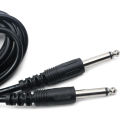 Guitar Cable For Bass And Electric Guitar - Straight To Straight Angle 1/4 Inch Instrument Cable - Black | 3 Meter. 