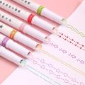 Curve Highlighter Pen Set, Flownwing Curved Highlighter Pen, Tip Pens with 6 Different Curves Shapes Fine Tips, for Writing Journaling Note Taking. 