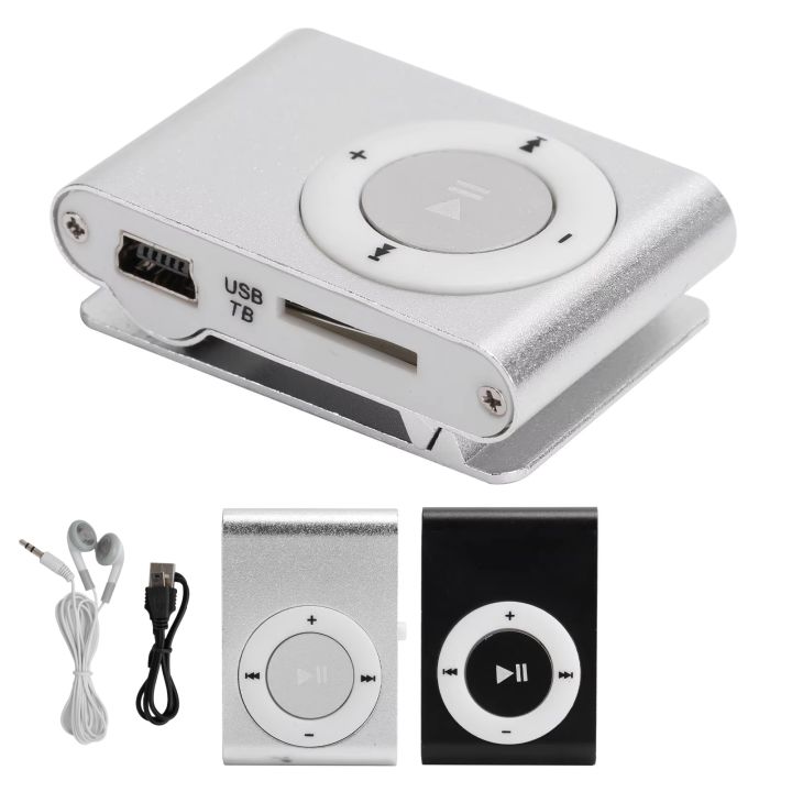 Portable MP3  Digital Music Media Player MiniMP3 BackClip Player with Earphone and USB Cable Sports MP3 Player Mini Music Player