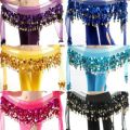Thailand/India/Arab Dancer Sequins Tassels Skirt Women Belly Dance Hip Scarf Wrap Belt Dancer Skirt Female Show Costumes.