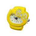 Kawaii Sanrio Hello Kitty Watch Ring Cute Kt Cat Bow Rhinestone Clock Ring Watches Girls Jewelry Kids Toys Gifts. 