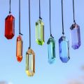 7pcs Crystal Suncatcher Prisms 3'' Indoor Window Hanging Ornament Rainbow Glass Prism Sun Catcher Decor for Home Garden Healing. 