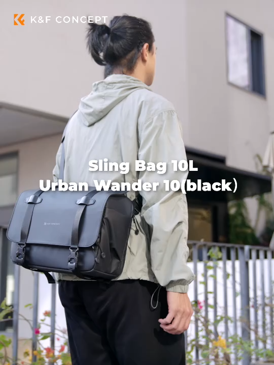 (Preorder) K&F CONCEPT 10L Photography Shoulder Bag, Camera Messenger Bag, Crossbody Compact Case, Lightweight and Waterproof Sling Bag, Suitable for Daily Use or Travel