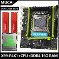 MUCAI X99-P4X1 Motherboard LGA 2011-3 Kit Set With DDR4 16GB(2*8GB) 2666MHz RAM Memory And Intel Xeon E5 2630 V4 CPU Processor. 