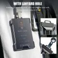 Minimalist Wallet for Men- Slim Aluminum Metal Money Clip Wallet with Clear ID Card Holder, Carbon Fiber Wallet, RFID Blocking.