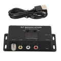 AV to RF TV Modulator Mini RF Modulator RF Modulator Professional PAL NTSC 21 Channel AV to RF Convertor for Set Top Box DVR DVD. 