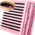 DIY Lashes Extension Kit Lash Bond and Seal Remover Eyelashes 200 PCS Clusters Makeup Tools for Gluing Lashes Gluing Glue. 