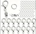 60pcs Heavy-Duty Alloy Lobster Clasps with Jump Rings - Secure Fastening, for Bracelets, Necklaces, Keychains, Earrings - Jewelry Making Supplies for Beginners & Professionals (Durable Connector Clasps), Lobster Clasp Charms, Earring Components, Crimp Con. 