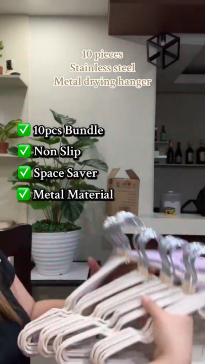 Stainless Steel Clothes Hanger Set 10 pcs