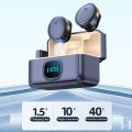 Lavalier Microphone 2.4GHz Wireless Microphone Magnetic Suction Microphone With Charging Case For Video Recording Plug and Play. 