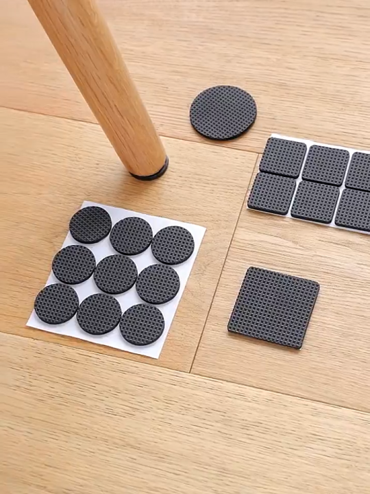 Self Adhesive Anti Slip Furniture Leg Mat Pads - Hardwood Floor Protector Mat Anti Scratch Felt Pads - Anti Noisy Bumper Chair Fittings Floor Protector