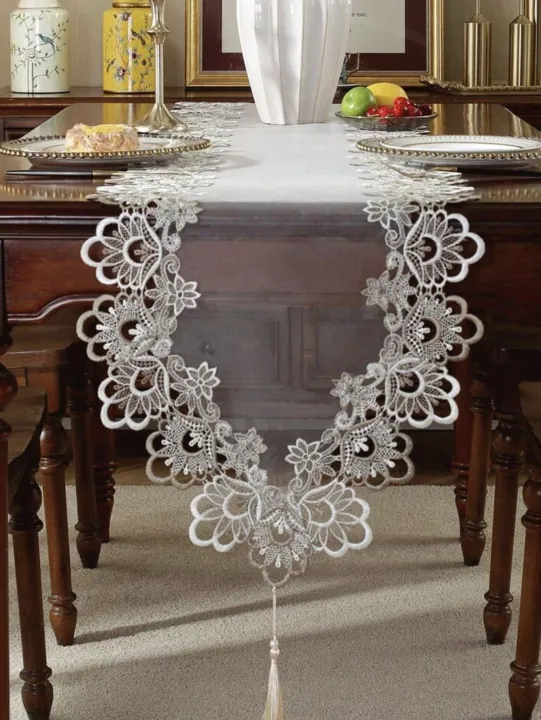 1%20Piece%20of%20Embroidered%20Mesh%20Lace%20Table%20Runner,%20French-Style%20Simple%20Polyester%20Fiber%20Table%20Runner%20with%20Pendants,%20Suitable%20for%20Dining%20Tables,%20Coffee%20Tables,%20Dressers,%20Shoe%20Cabinets,%20Daily%20Home%20Decoration,%20and%20Weddings,%20Parties,%20and%20Holidays%20-%20Image%203
