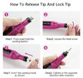 Nail Drill Polisher Kit Professional Electric Manicure Pedicure Grinding Burnishing Machine Nail Care Nail Art File Drill Polisher. 